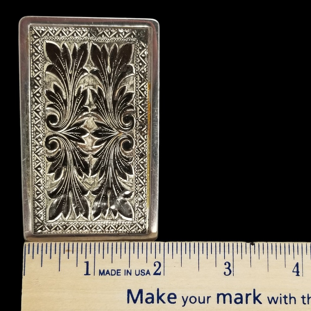 Vintage Western Style Engraved Rectangular Belt B… - image 6